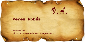 Veres Abbás névjegykártya